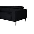 ECKSOFA in Chenille Anthrazit  205/280 cm  - Anthrazit/Schwarz, Design, Textil/Metall (205/280cm) - Xora
