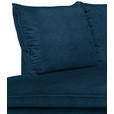 ECKSOFA in Samt Dunkelblau  - Schwarz/Dunkelblau, Design, Textil/Metall (200/241cm) - Carryhome