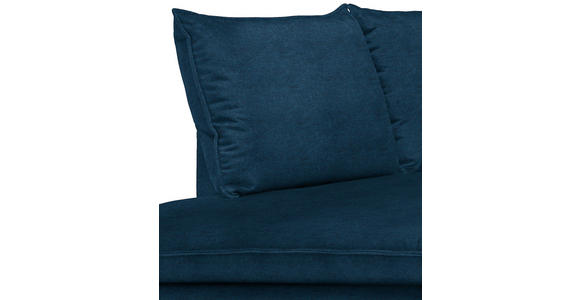 ECKSOFA in Samt Dunkelblau  - Schwarz/Dunkelblau, Design, Textil/Metall (200/241cm) - Carryhome