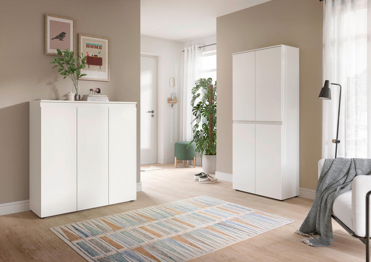 GARDEROBENSCHRANK  in 190/175/37 cm  - Schwarz/Weiß, Design, Holzwerkstoff/Kunststoff (190/175/37cm) - Livetastic