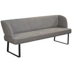 SITZBANK 205/91/66 cm Webstoff Anthrazit, Schwarz  - Anthrazit/Schwarz, Design, Textil/Metall (205/91/66cm) - Novel