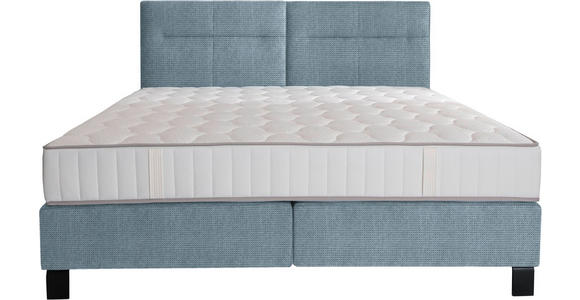 BOXSPRINGBETT 200/220 cm  in Blaugrau  - Blaugrau/Schwarz, KONVENTIONELL, Textil/Metall (200/220cm) - Esposa