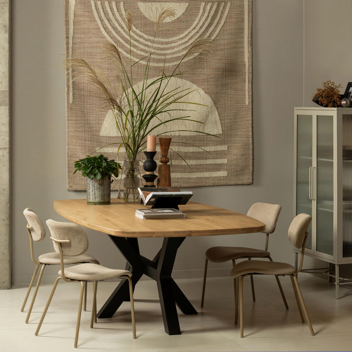 TISCHGESTELL in Metall   - Schwarz, MODERN, Metall (141/72/79cm) - Livetastic