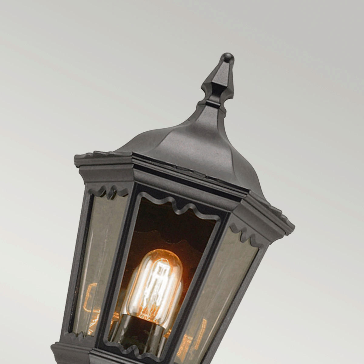AUSSENWANDLEUCHTE - Schwarz, Konventionell, Glas/Metall (49,5/26/14cm) - Elstead Lighting