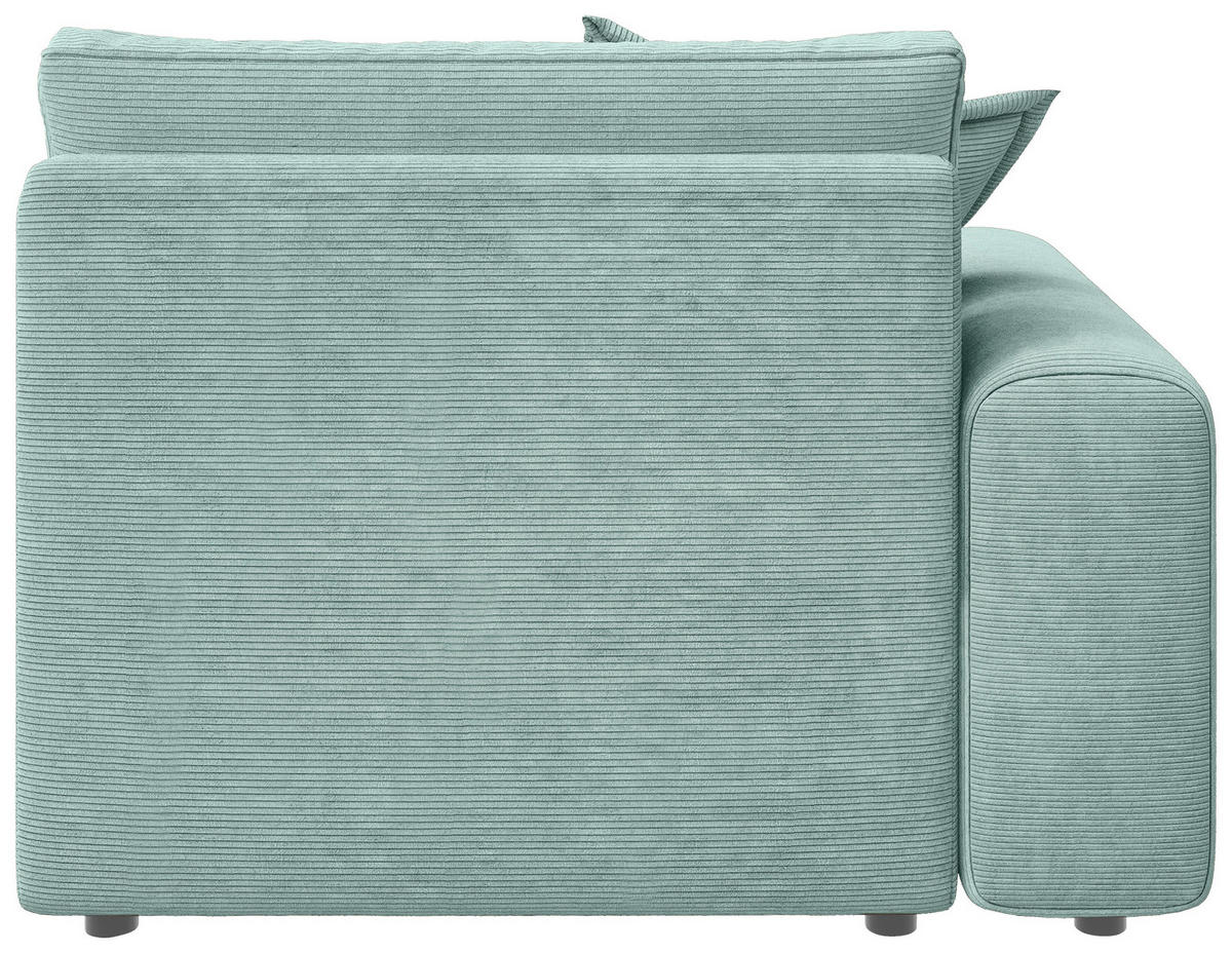 BIGSOFA Cord Salbeigrün  - Salbeigrün/Schwarz, MODERN, Kunststoff/Textil (117/93/190cm) - Carryhome