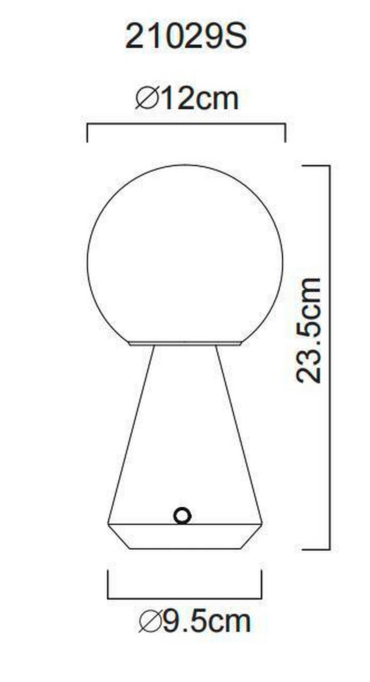 AKKU-TISCHLEUCHTE SORA 12/23,5 cm   - Schwarz/Weiß, Design, Kunststoff/Metall (12/23,5cm) - Globo