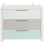 WICKELKOMMODE Amy - Weiß/Grau, Trend, Holzwerkstoff (117/98/75,2cm) - My Baby Lou