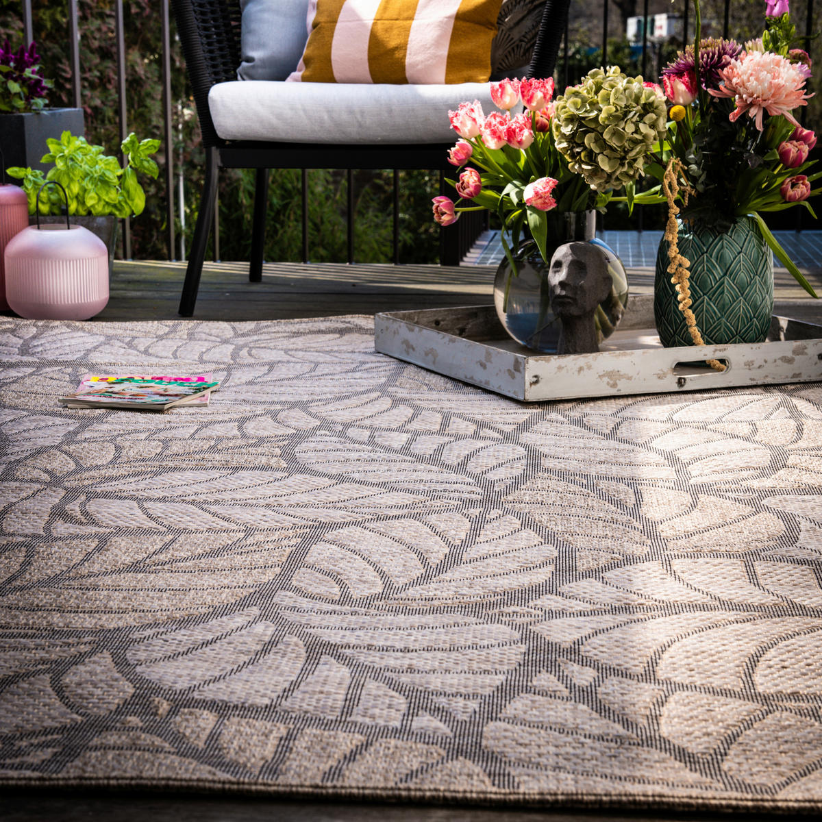 FLACHWEBETEPPICH 160/230 cm My Oslo  - Taupe, Design, Textil (160/230cm)