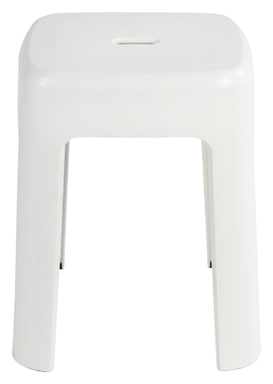 BADHOCKER - Weiß, Basics, Kunststoff (37/37/45,5cm) - Wenko