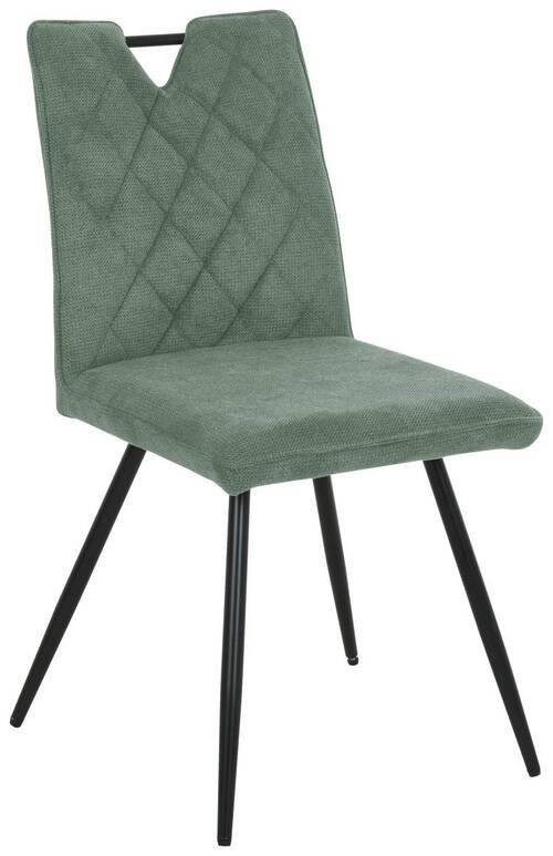 STUHL Webstoff Grün, Schwarz  - Schwarz/Grün, MODERN, Textil/Metall (47/87/60cm) - Boxxx