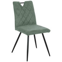 STUHL  in Eisen Webstoff  - Schwarz/Grün, Modern, Textil/Metall (47/87/60cm) - Boxxx