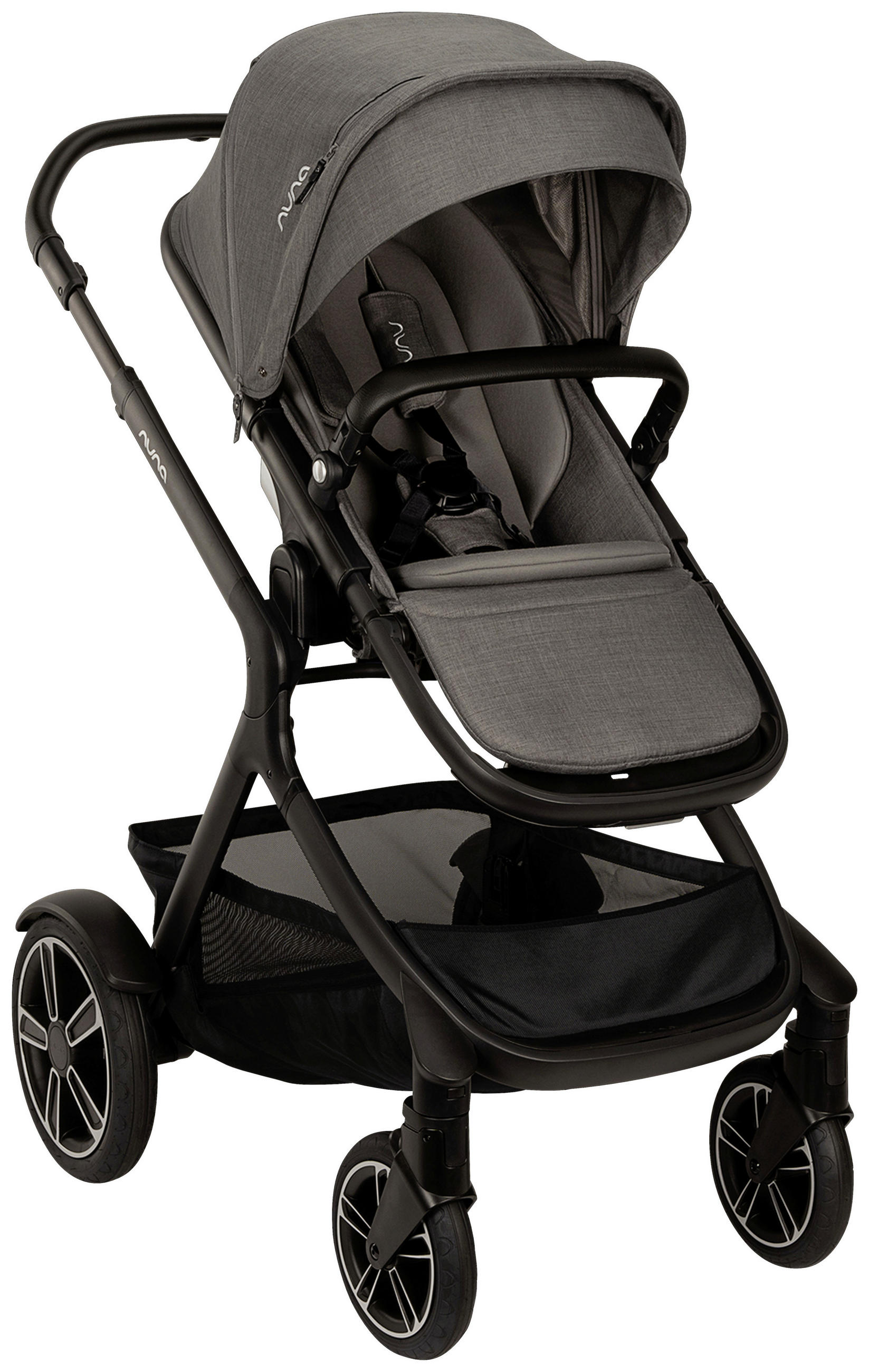 GESCHWISTERWAGEN Demi next  - Schwarz, Basics, Metall (63/123/83cm) - Nuna
