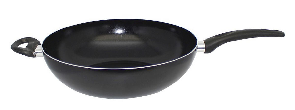 WOKPFANNE 32 cm  - Schwarz Hochglanz, Basics, Metall (32cm) - ELO