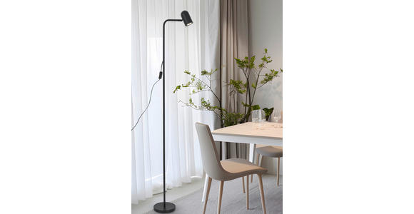 STEHLEUCHTE 35,5/18/154,50 cm    - Schwarz, Trend, Kunststoff/Metall (35,5/18/154,50cm) - Novel