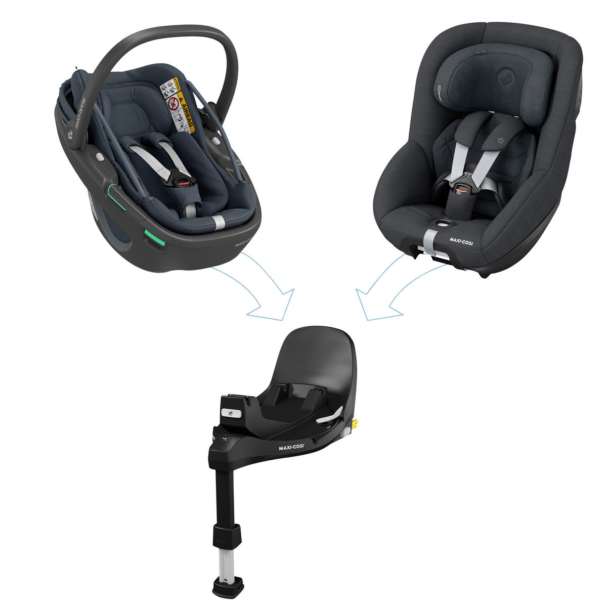 ISOFIX BAZA  FamilyFix 360 Pro  - crna, Basics, metal/plastika (39,1/87,6/65,4cm) - Maxi-Cosi