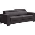 SCHLAFSOFA Webstoff Dunkelgrau  - Wengefarben/Dunkelgrau, Design, Holz/Textil (202/82/101cm) - Novel