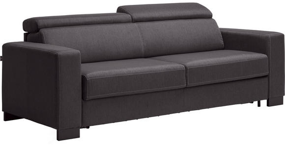 SCHLAFSOFA Webstoff Dunkelgrau - Wengefarben/Dunkelgrau, Design, Holz/Textil (202/82/101cm) - Novel