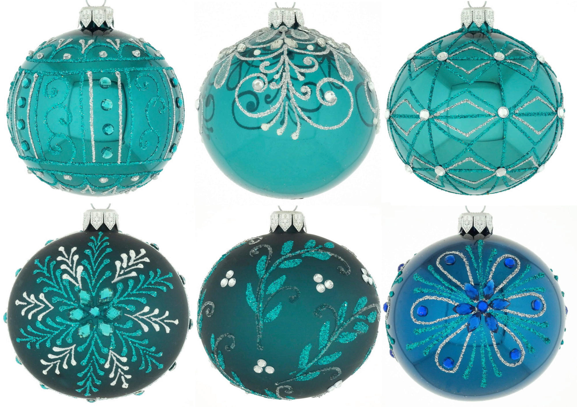 KARÁCSONYFAGÖMB - türkiz, Lifestyle, Üveg/fém (8cm) - X-Mas