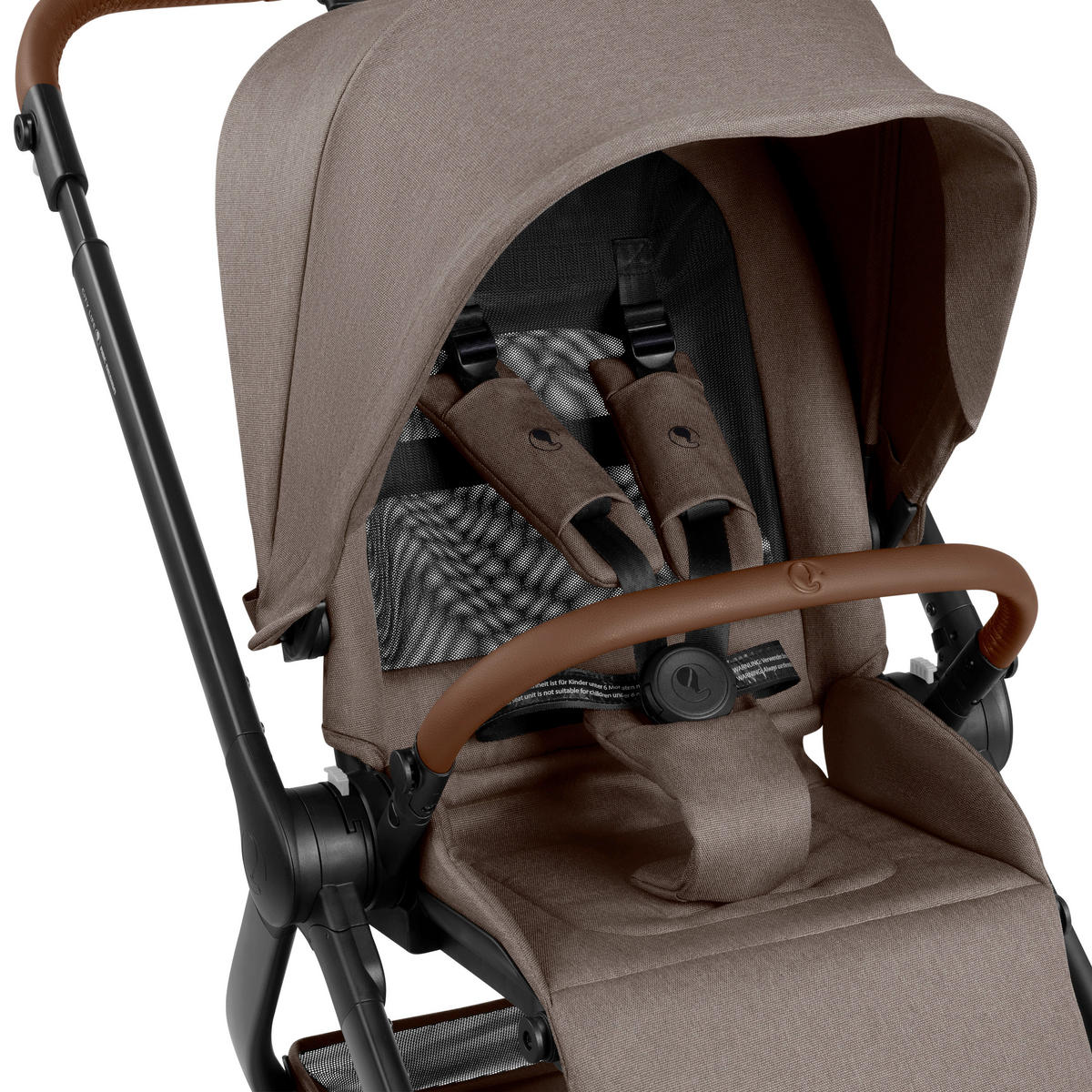 KINDERWAGENSET City Life 3in1 Set Calla  - Schwarz/Cappuccino, Basics, Textil/Metall (82/52/107.5cm) - ABC Design