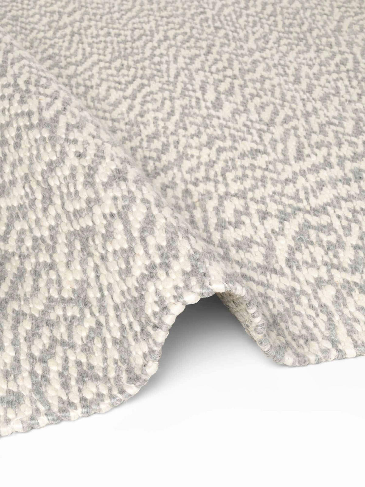 WOLLTEPPICH 160/230 cm Lyon Creme, Grau rechteckig  - Creme/Grau, Basics, Textil (160/230cm) - Elle Decoration