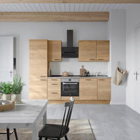 KÜCHENBLOCK Structura 270 cm  in Eichefarben, Schieferfarben  - Schieferfarben/Eichefarben, MODERN, Holzwerkstoff/Metall (270cm) - Nobilia