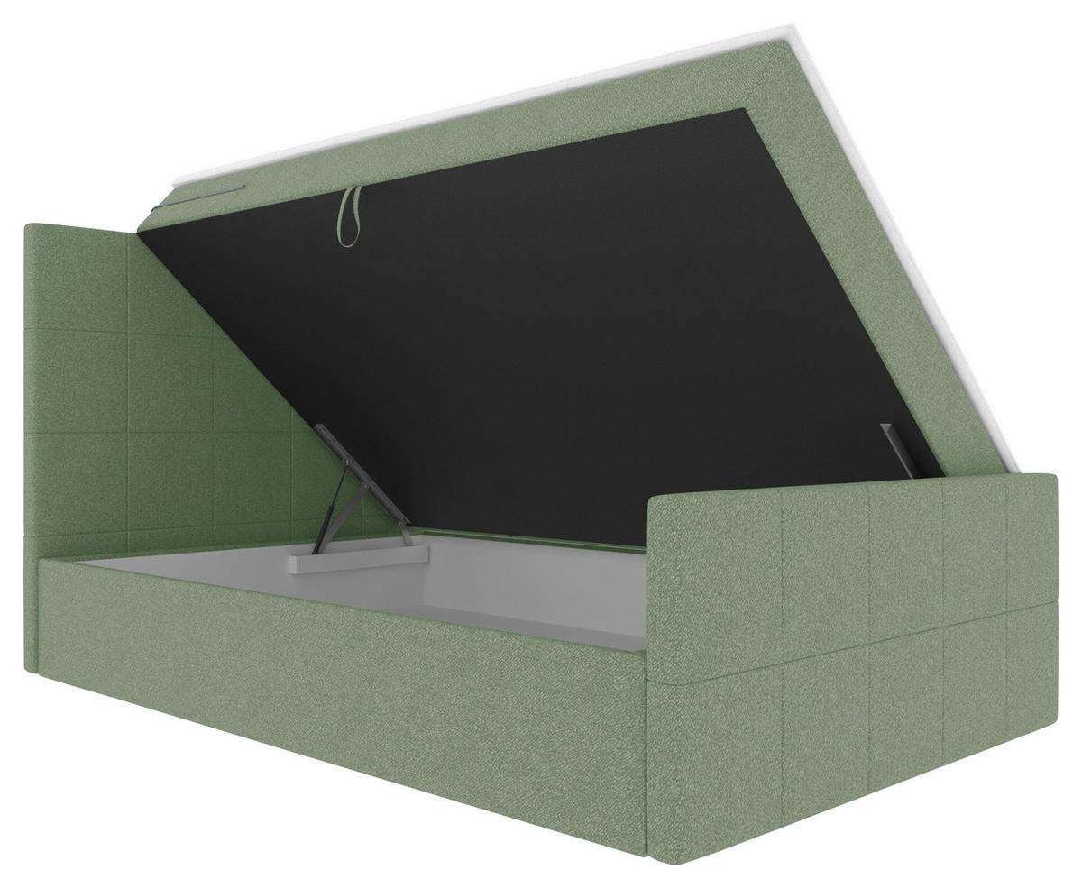 BOXBETT 100/200 cm  in Grün  - Grün, KONVENTIONELL, Kunststoff/Textil (100/200cm) - Boxxx