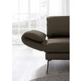RÉCAMIERE in Echtleder Olivgrün  - Chromfarben/Olivgrün, Design, Leder/Metall (209/85-109/95-16cm) - Dieter Knoll