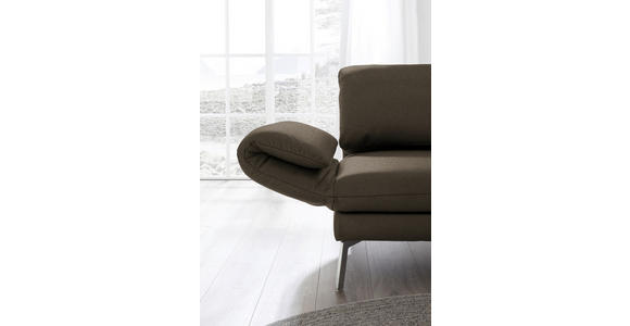 RÉCAMIERE in Echtleder Olivgrün - Chromfarben/Olivgrün, Design, Leder/Metall (209/85-109/95-16cm) - Dieter Knoll