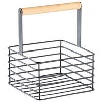 FÖRVARINGSKORG 18/18/22.5 cm   - svart/naturfärgad, Trend, metall/trä (18/18/22.5cm) - Homeware Profession.