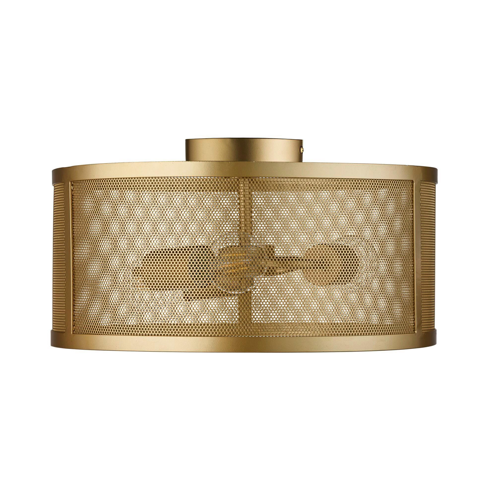 DECKENLEUCHTE    45/45/21 cm  - Goldfarben, Design, Metall (45/45/21cm)