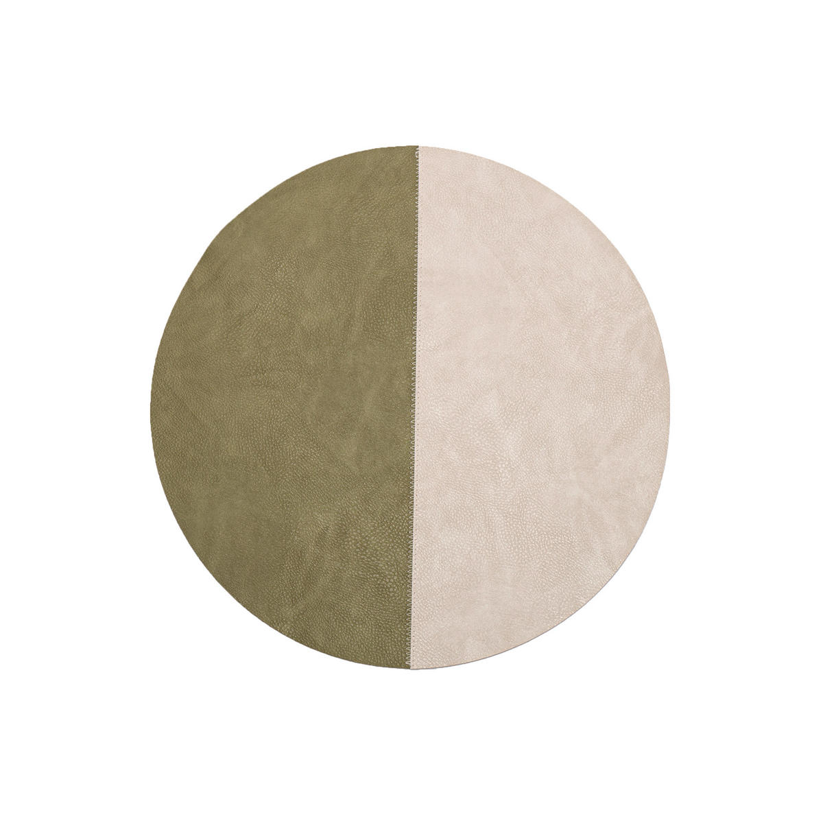 PLATZDECKCHEN Textil Lederlook Grau, Grün 38 cm  - Grau/Grün, LIFESTYLE, Textil (38cm) - Ambia Home