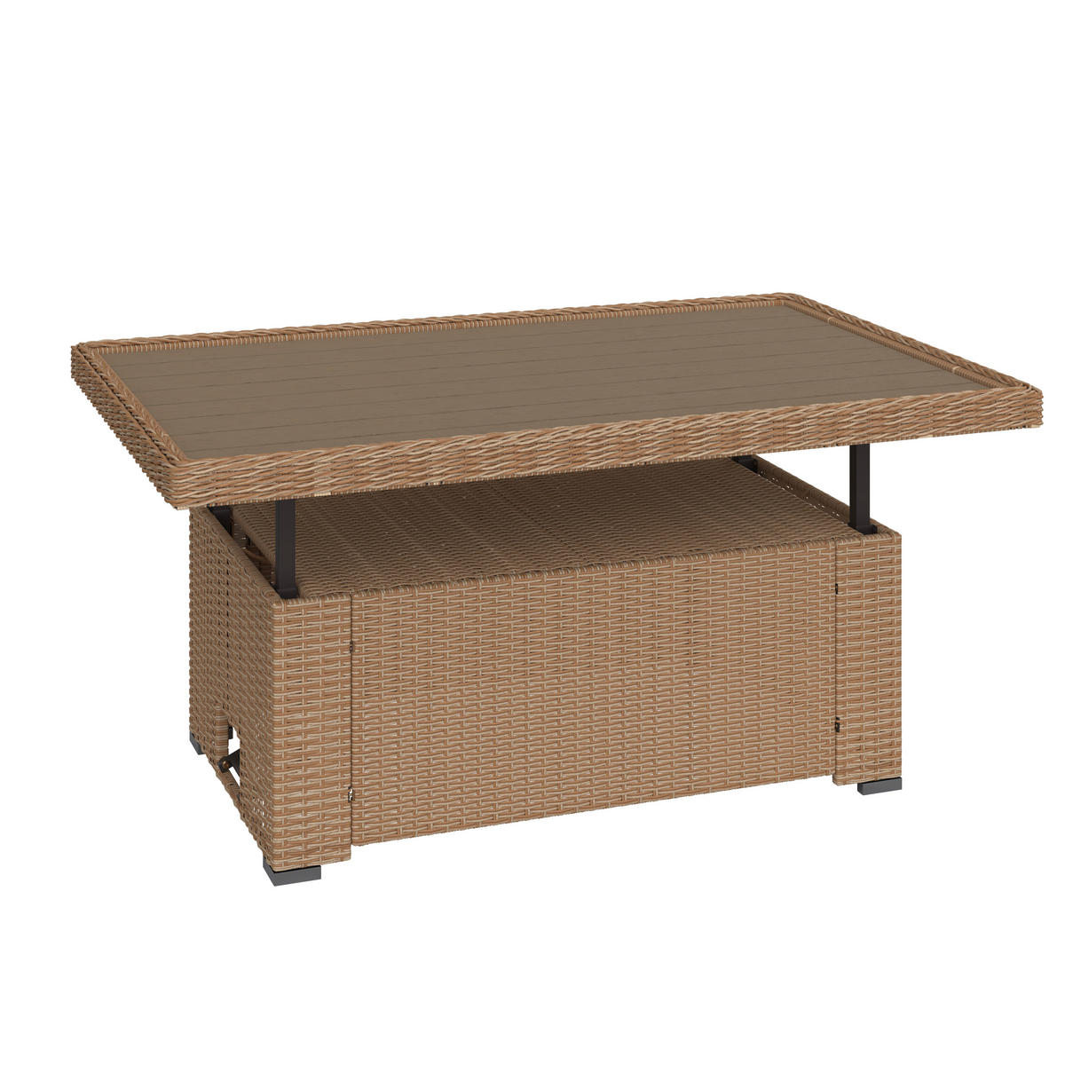 TERASOVÁ SEDACIA SÚPRAVA kov, plast - piesková, Modern, kov/plast (137/88/48/66.5cm) - Ambia Garden