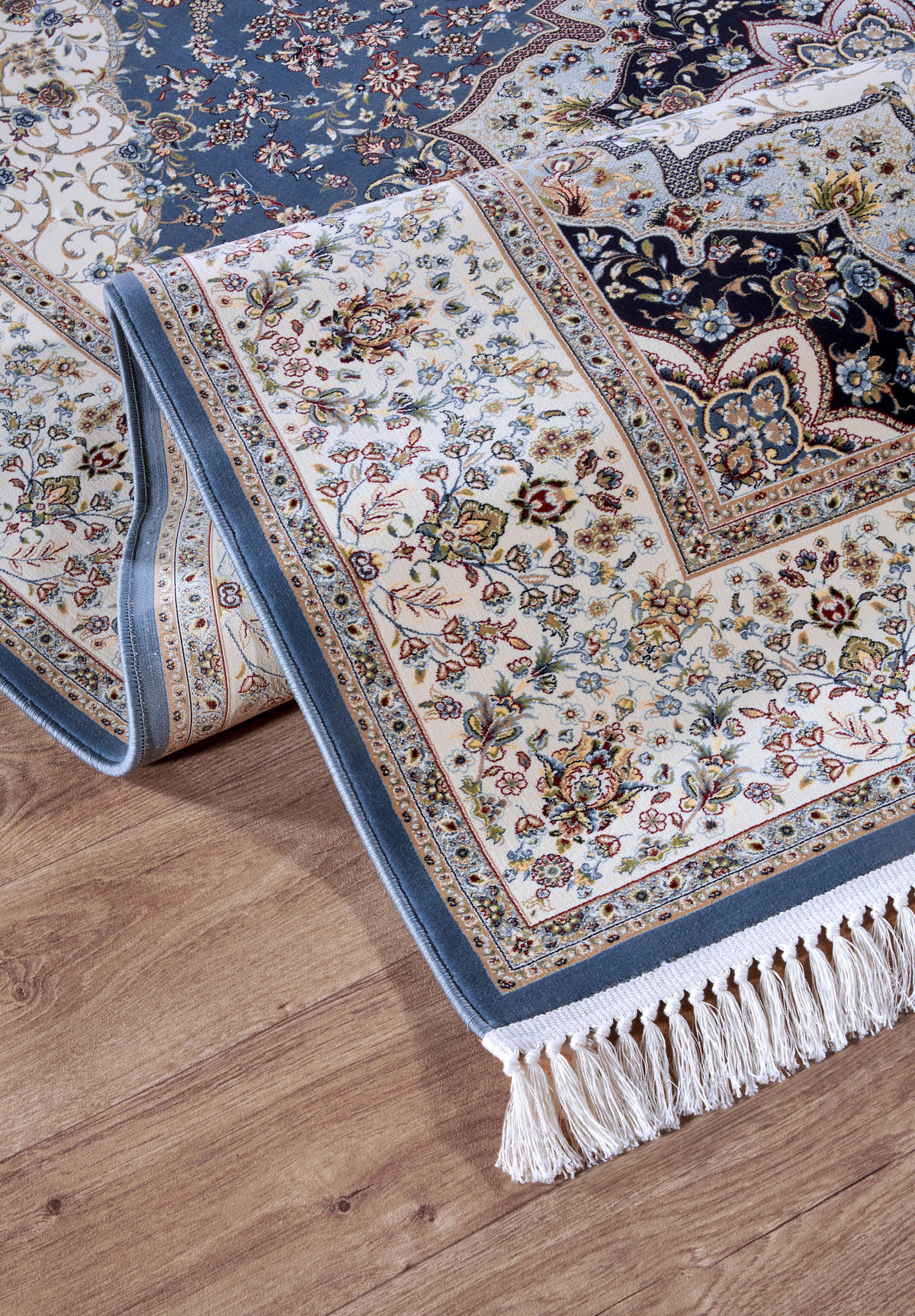 FLACHWEBETEPPICH 128/190 cm Kollektion 1870 Creme, Hellblau  - Creme/Hellblau, Design, Kunststoff/Textil (128/190cm) - Villeroy & Boch