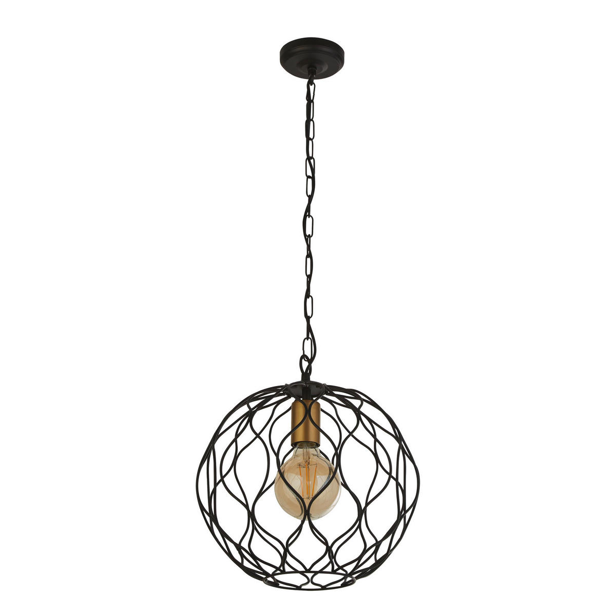 VISEČA SVETILKA  Finesse      31.5/33 cm     60 W E27 - zlate barve/črna, Design, kovina (31.5/33cm)