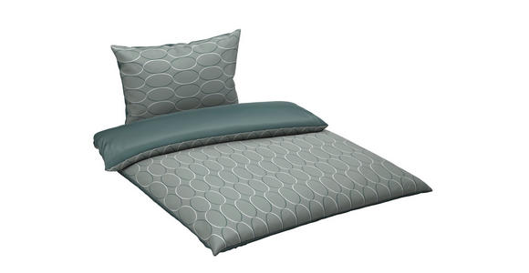 WENDEBETTWÄSCHE Mavie Satin 200/200 cm  - Grün, KONVENTIONELL, Textil (200/200cm) - Novel