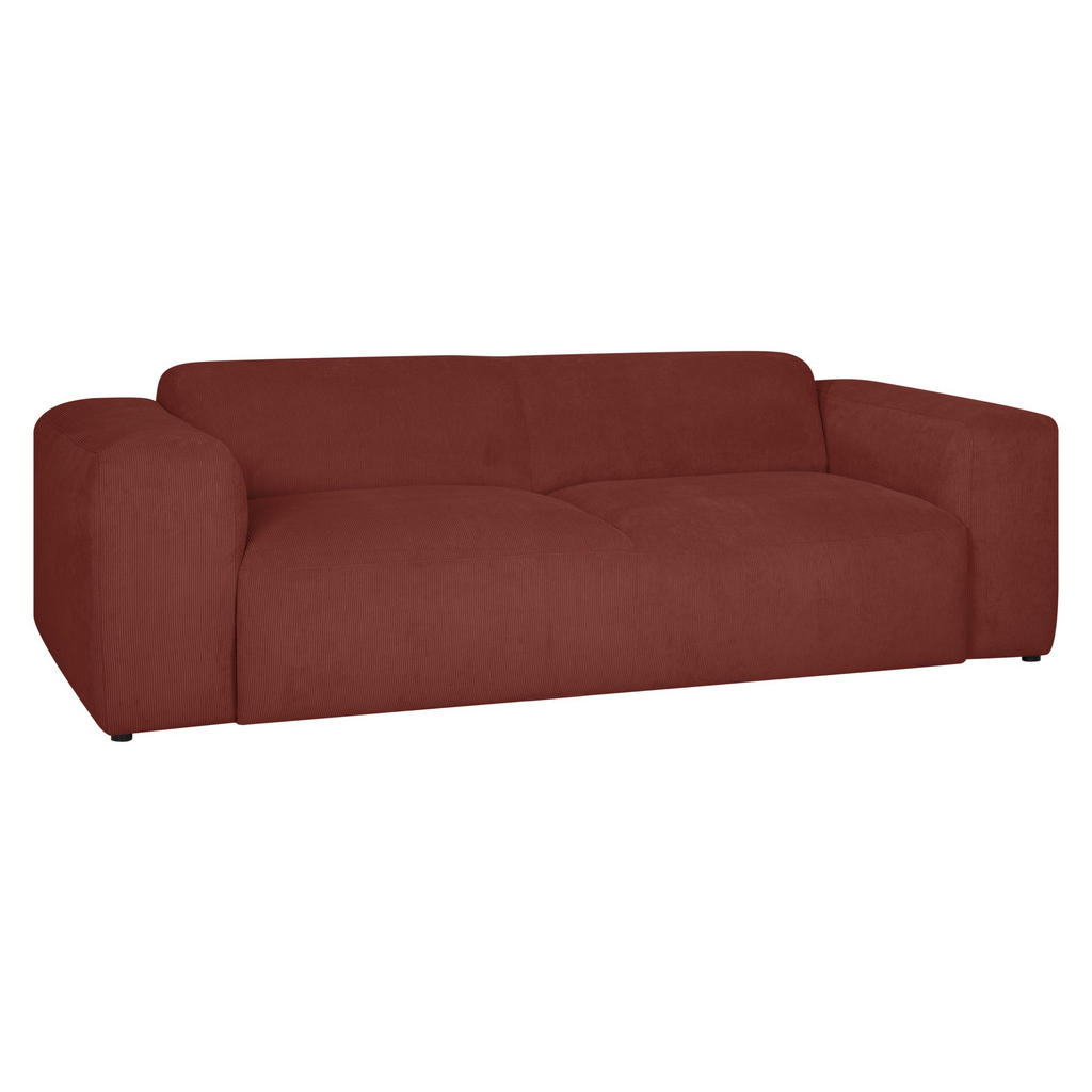 Thumbnail - Mid.you 3-Sitzer-Sofa Hannah, Rot, Textil, 247x75x104 cm, Made in EU, Wohnzimmer, Sofas & Couches, Sofas, 3-Sitzer Sofas