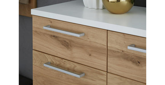 SCHUHSCHRANK 84/108/37 cm - Chromfarben/Eichefarben, Design, Holz/Holzwerkstoff (84/108/37cm) - Dieter Knoll
