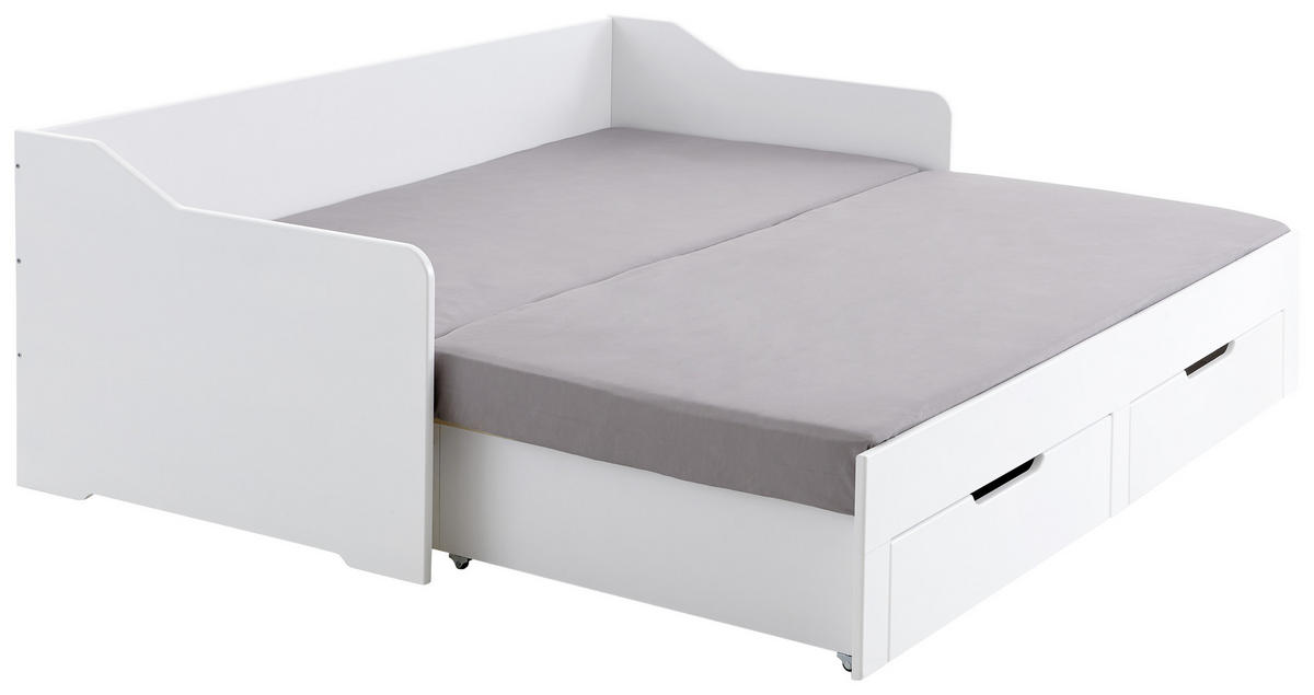 KREVET 90/180/200 cm     bela  - bela, Dizajnerski, pločasti materijal (90/180/200cm) - Xora