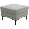 HOCKER Webstoff Silberfarben  - Silberfarben/Schwarz, Design, Textil/Metall (55/45/55cm) - LOOKS by W.Joop
