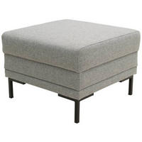 HOCKER Webstoff Silberfarben  - Silberfarben/Schwarz, Design, Textil/Metall (55/45/55cm) - LOOKS by W.Joop