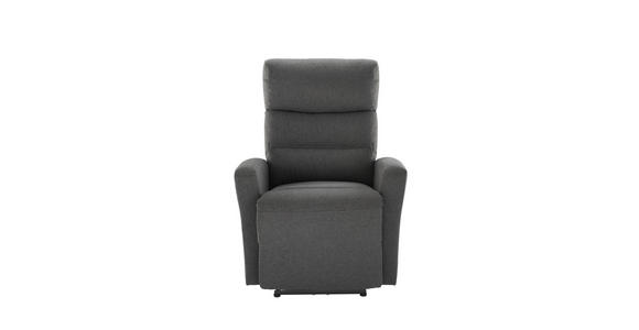 FERNSEHSESSEL in Webstoff Anthrazit - Anthrazit/Weiß, KONVENTIONELL, Textil/Metall (76/87-102/93-156cm) - Carryhome