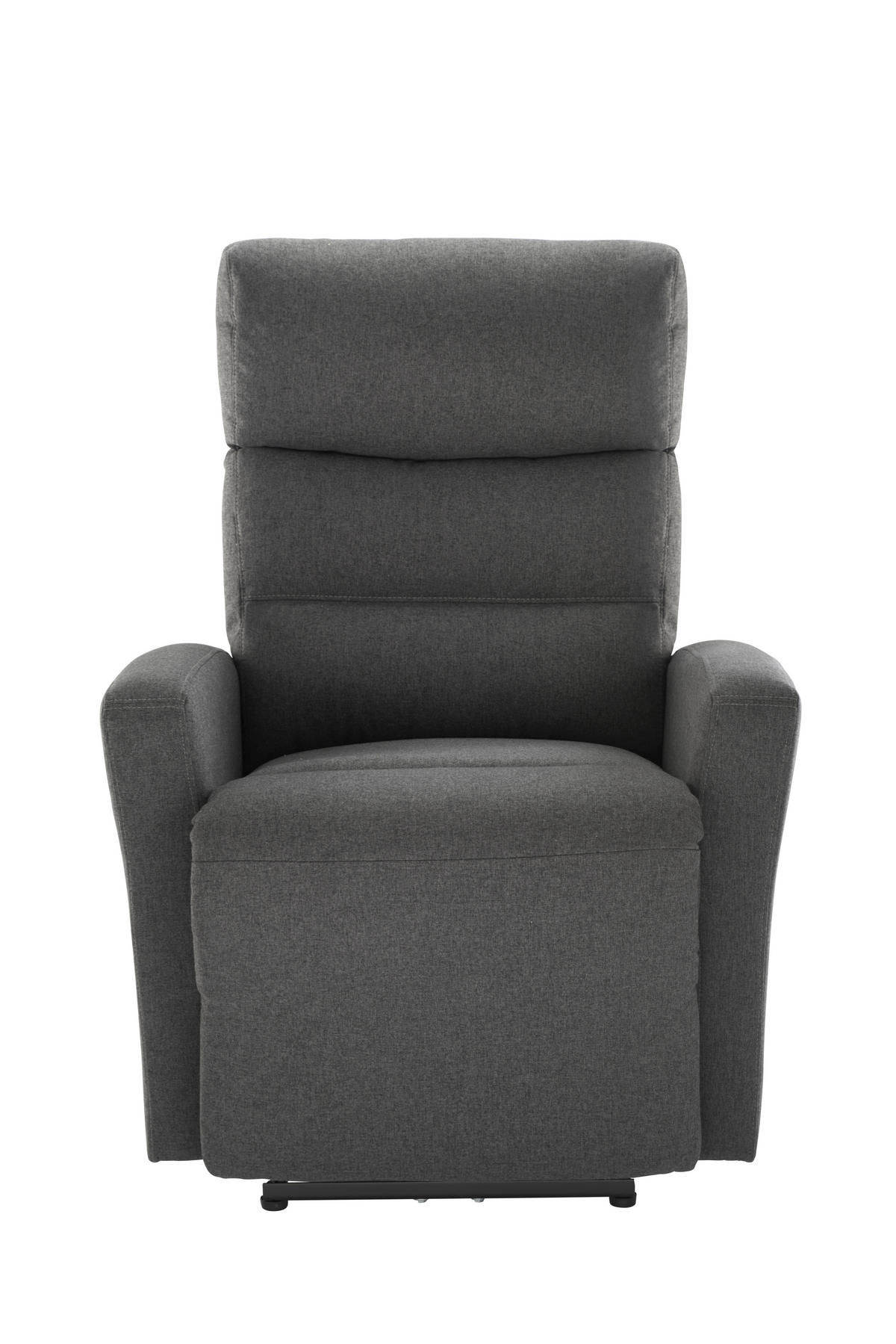 RECLINERFÅTÖLJ i vävt tyg antracit  - vit/antracit, Klassisk, metall/textil (76/87-102/93-156cm) - Carryhome