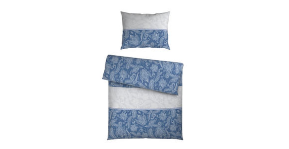 BETTWÄSCHE Satin 140/200 cm  - Blau, Textil (140/200cm) - Novel