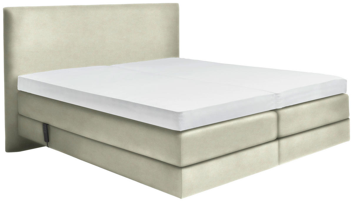 BOXSPRINGBETT 160/200 cm  in Ecru  - Ecru, KONVENTIONELL, Holz/Textil (160/200cm) - Dieter Knoll