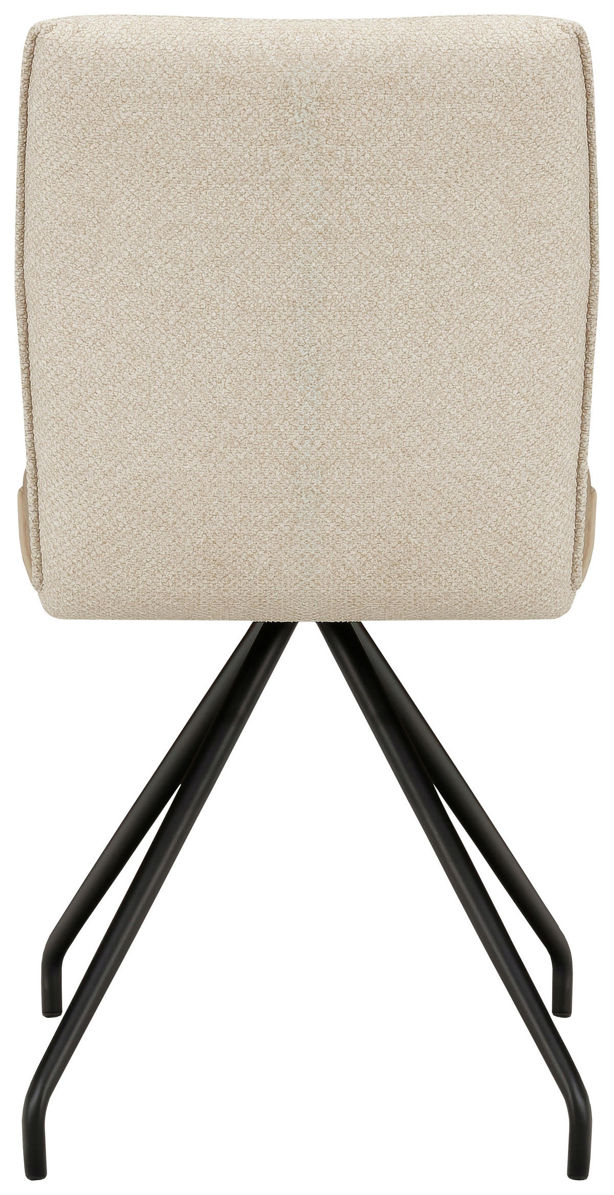 STUHL  in Stahl Mikrofaser Metall, Textil  - Beige/Schwarz, Design, Textil/Metall (49/91/60cm) - Moderano