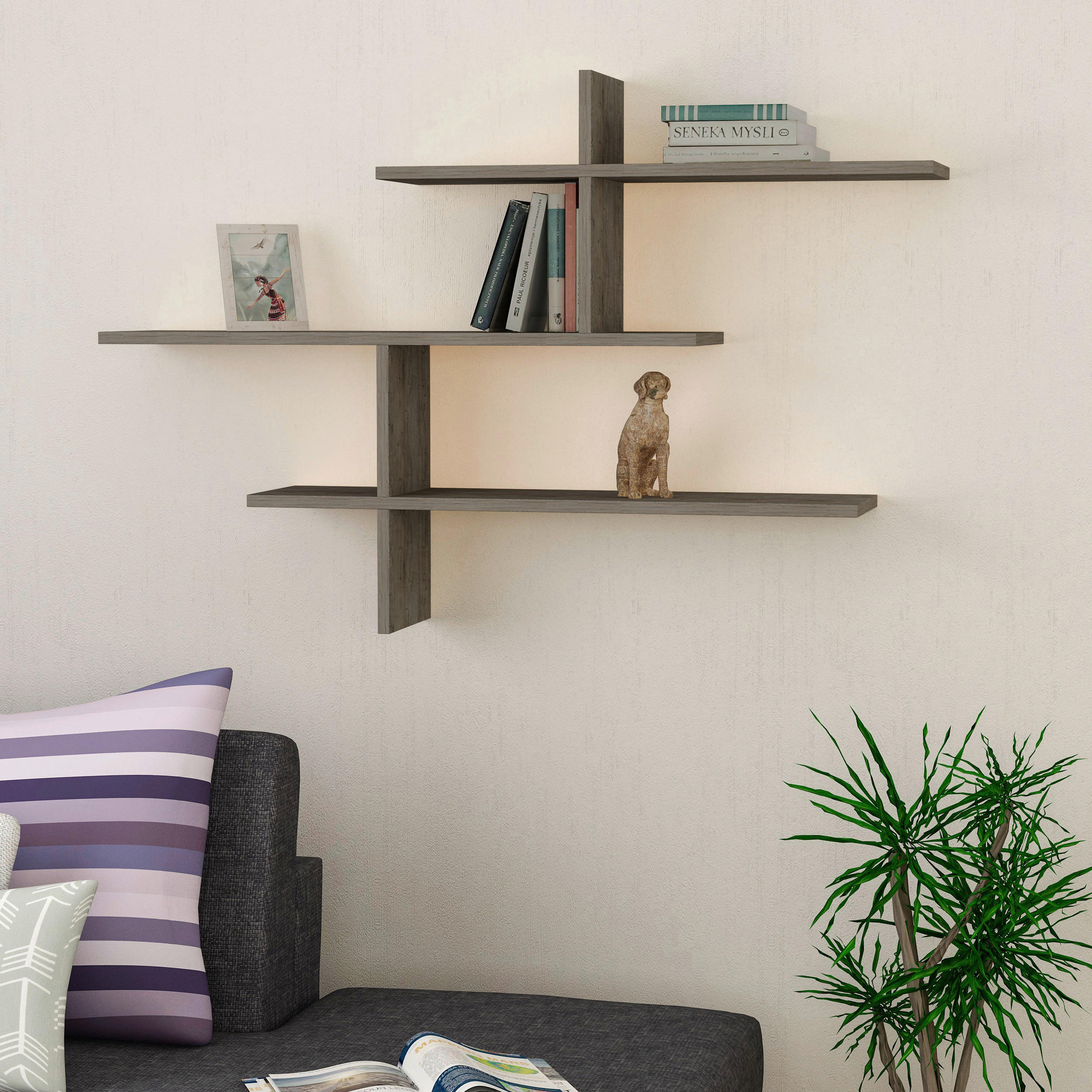 WANDBOARD Dunkelbraun  - Dunkelbraun, Design, Holzwerkstoff (123/81/22cm) - Livetastic
