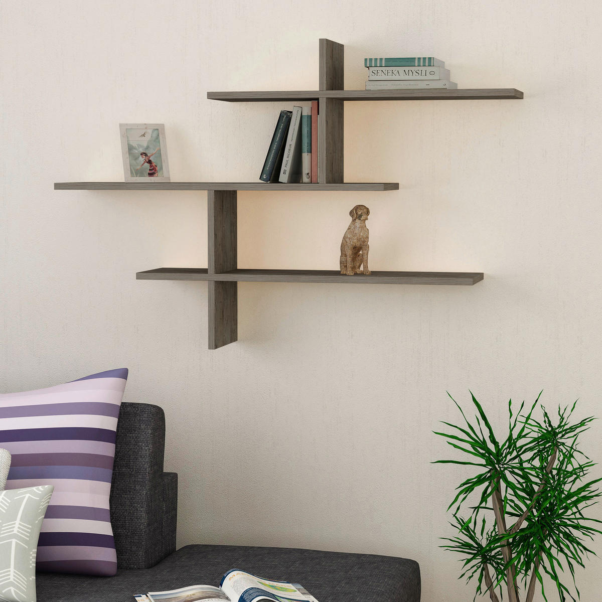 WANDBOARD in 123/81/22 cm Dunkelbraun  - Dunkelbraun, Design, Holzwerkstoff (123/81/22cm) - Livetastic