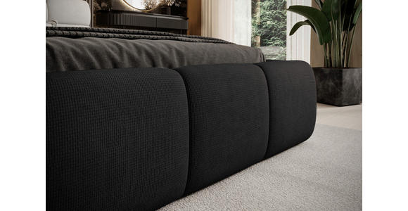 POLSTERBETT Schwarz 160/200 cm  - Schwarz, Design, Kunststoff/Textil (160/200cm) - Esposa