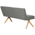 SITZBANK 160/85/69 cm Webstoff Grau Eiche vollmassiv  - Eichefarben/Grau, KONVENTIONELL, Holz/Textil (160/85/69cm) - Linea Natura