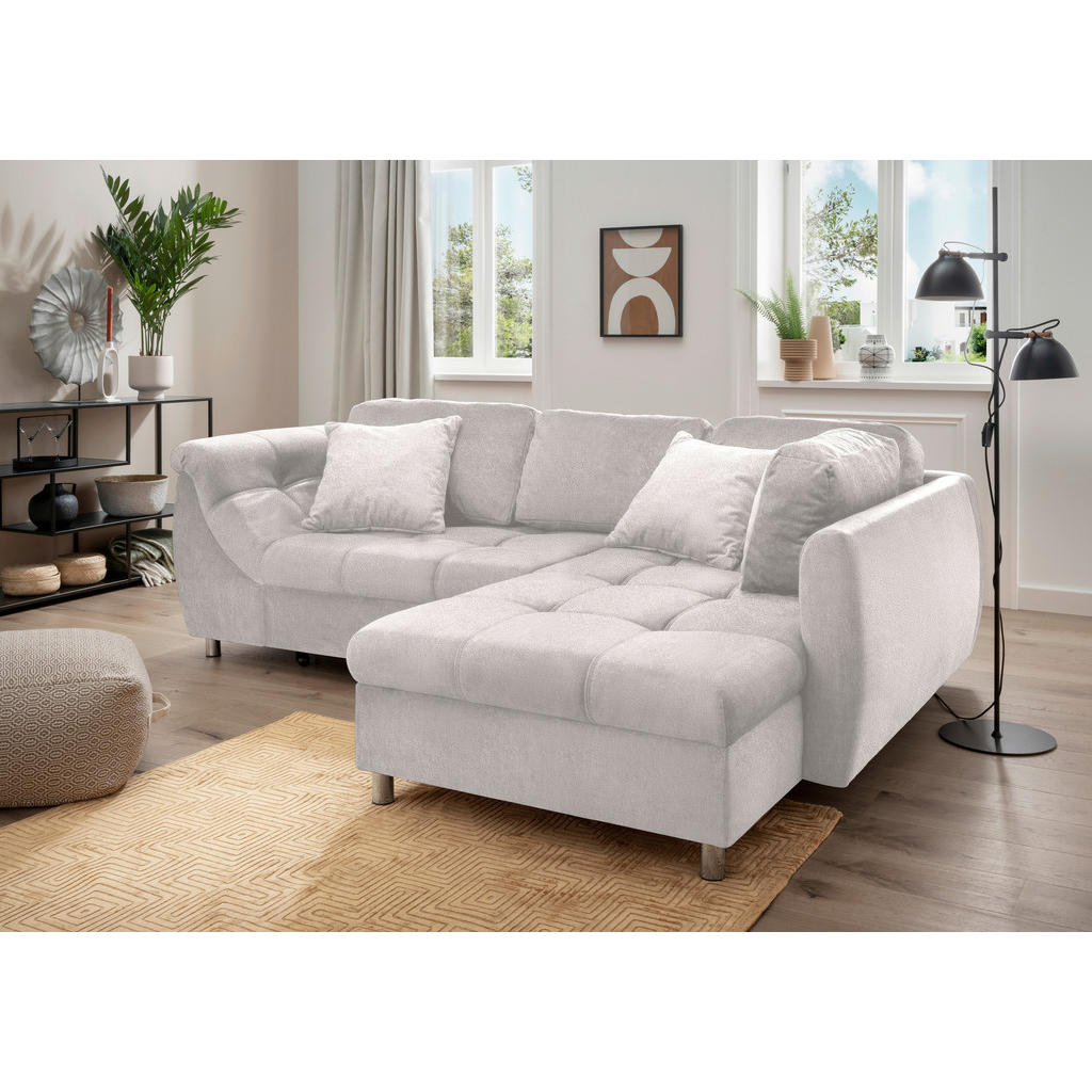Livetastic ROZKLADACIA ROHOVÁ SEDAČKA, textil, béžová